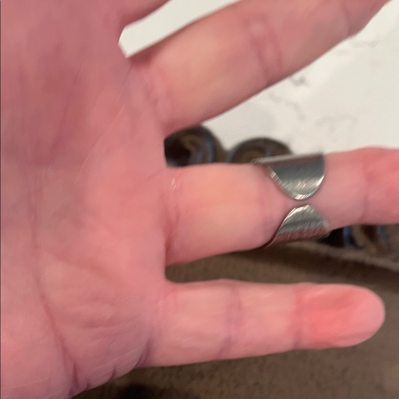 Stunning Pink Opal Ring with Silver Band - Picture 3 of 3